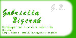 gabriella mizerak business card